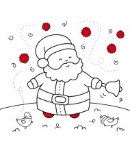 Santa Claus to color for kids