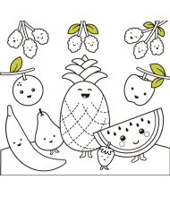 Fruit to color for kids