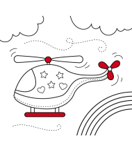 Helicopter to color for kids